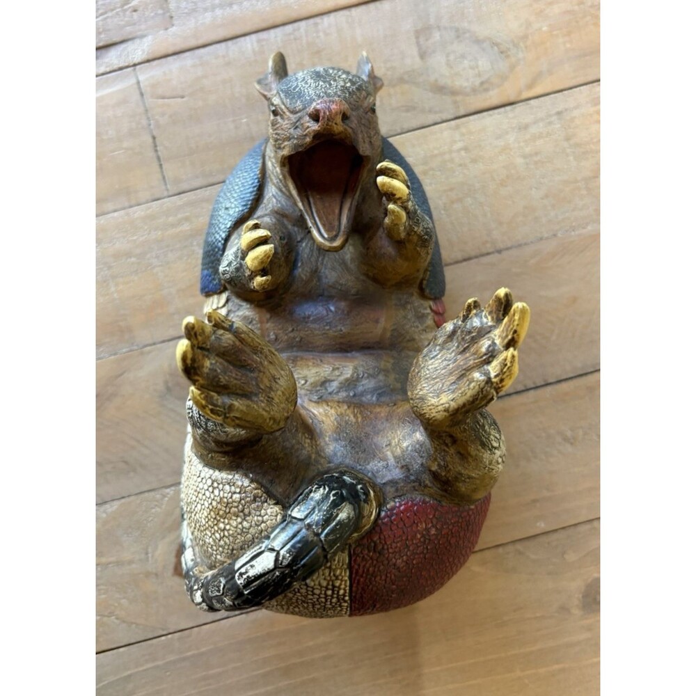 Drinking Armadillo Bottle Wine Holder Used Red White Blue - Picture 10 of 13